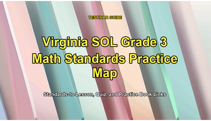 Virginia SOL Grade 3 Math Standards Practice Map