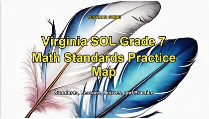 Virginia SOL Grade 7 Math Standards Practice Map