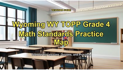 Wyoming WY TOPP Grade 4 Math Standards Practice Map