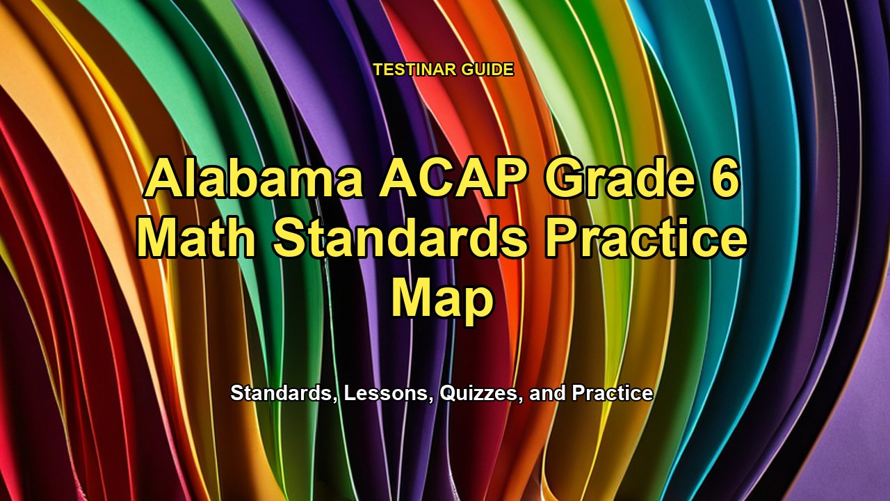 Alabama ACAP Grade 6 Math Standards Practice Map