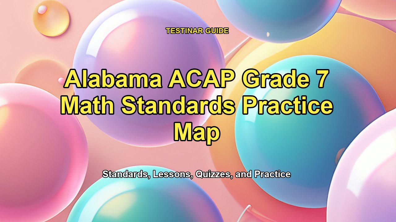 Alabama ACAP Grade 7 Math Standards Practice Map