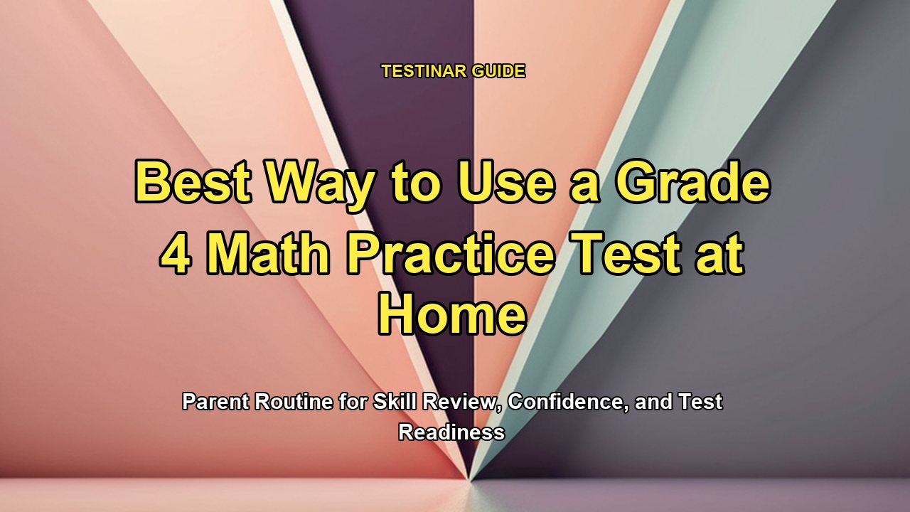 Best Way to Use a Grade 4 Math Practice Test at Home