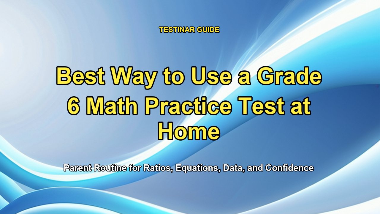 Best Way to Use a Grade 6 Math Practice Test at Home