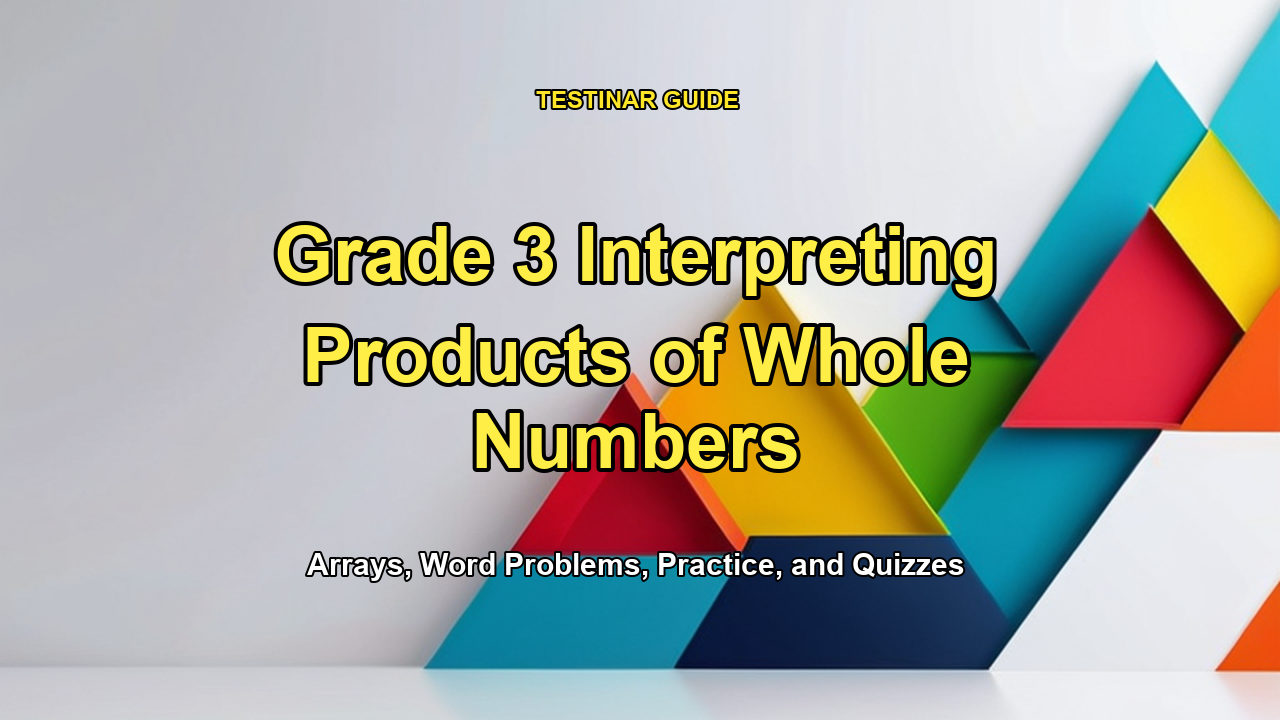 Grade 3 Interpreting Products of Whole Numbers