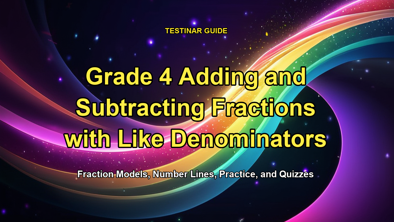Grade 4 Adding and Subtracting Fractions with Like Denominators