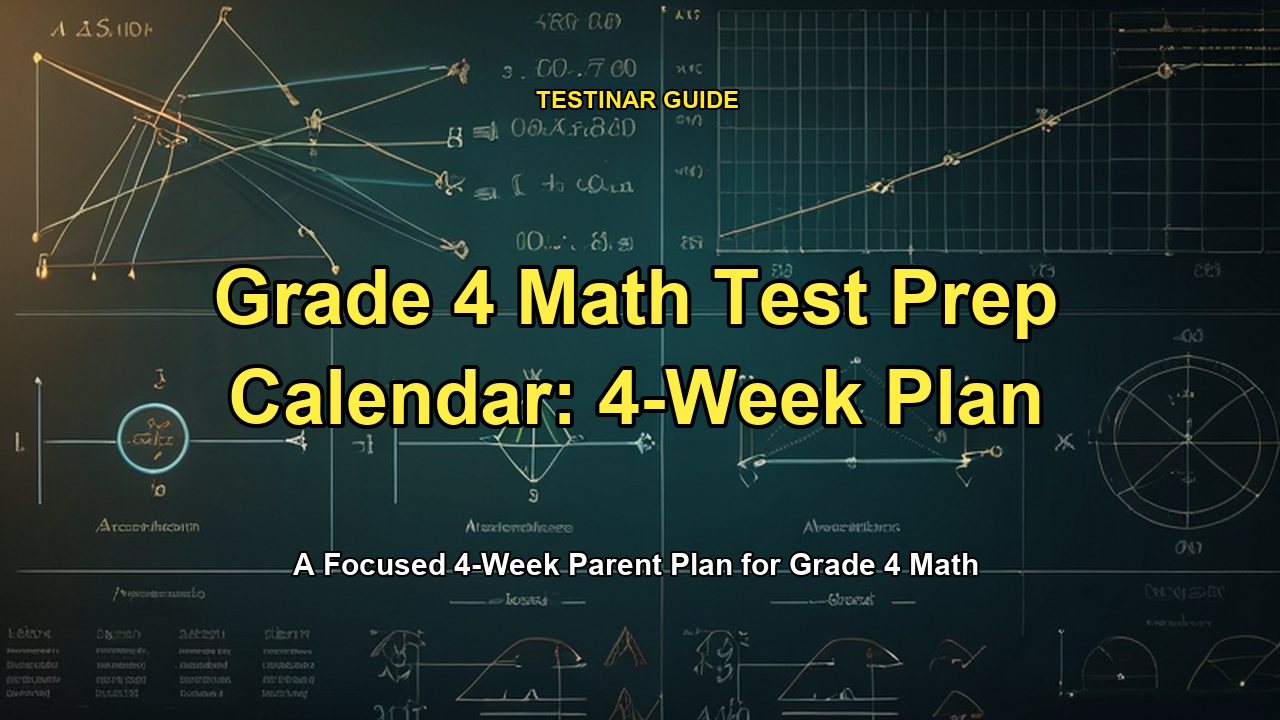 Grade 4 Math Test Prep Calendar: 4-Week Plan