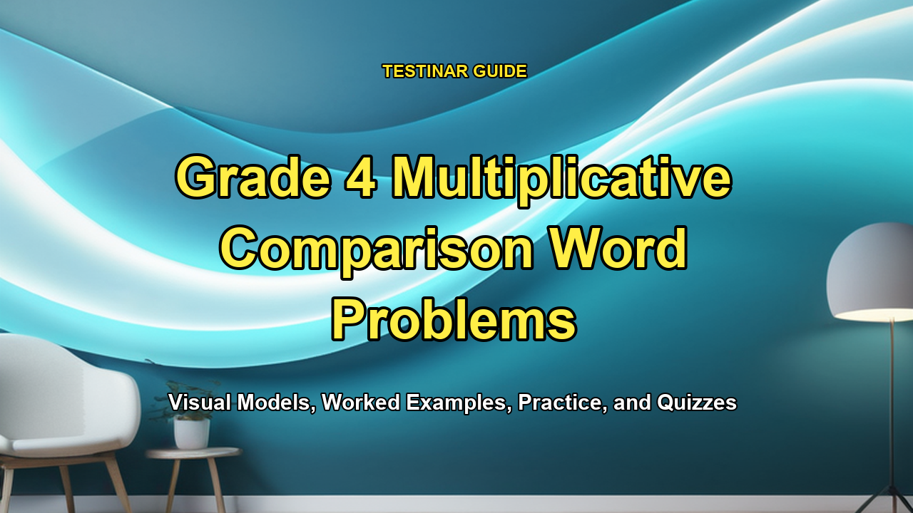 Grade 4 Multiplicative Comparison Word Problems