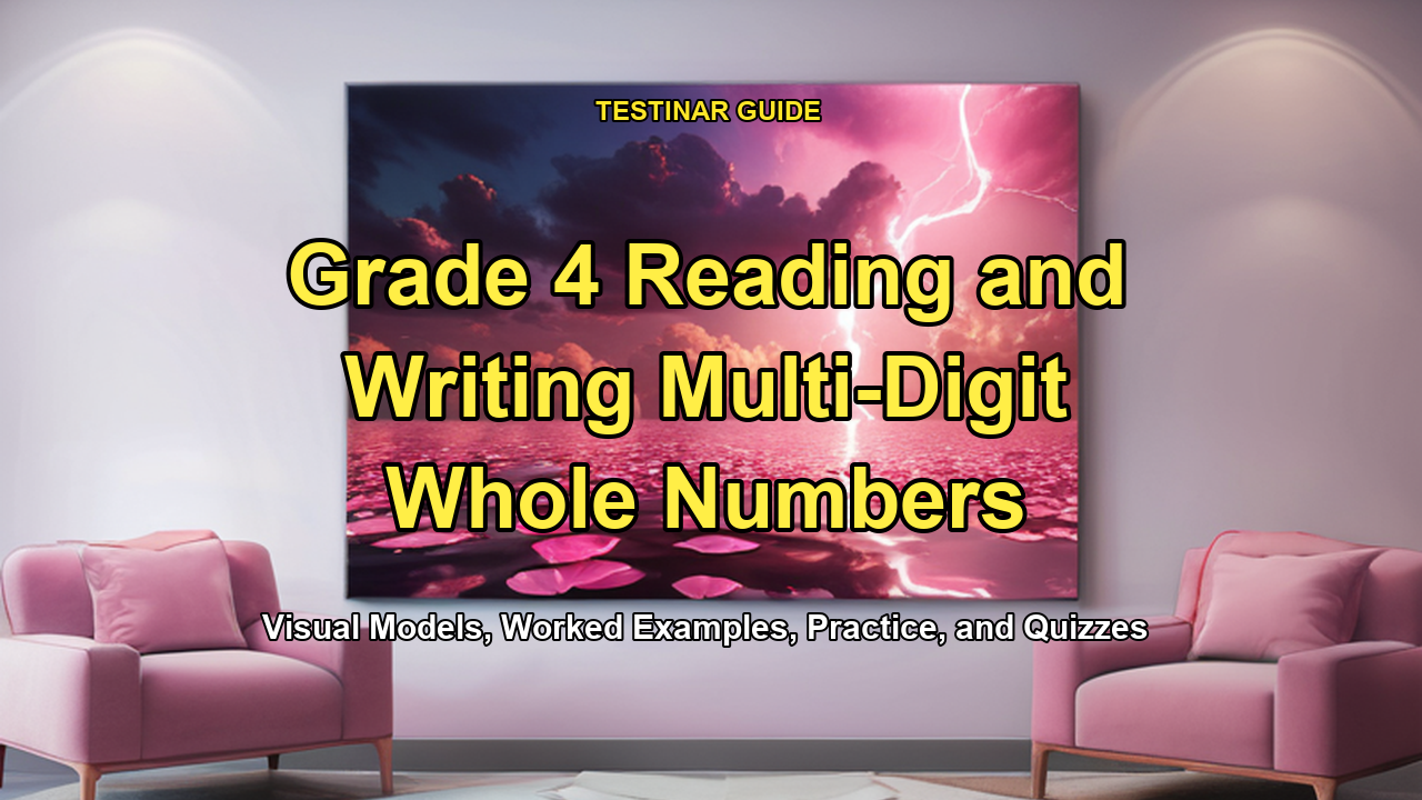 Grade 4 Reading and Writing Multi-Digit Whole Numbers