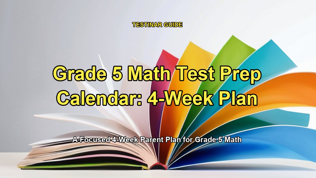 Grade 5 Math Test Prep Calendar: 4-Week Plan