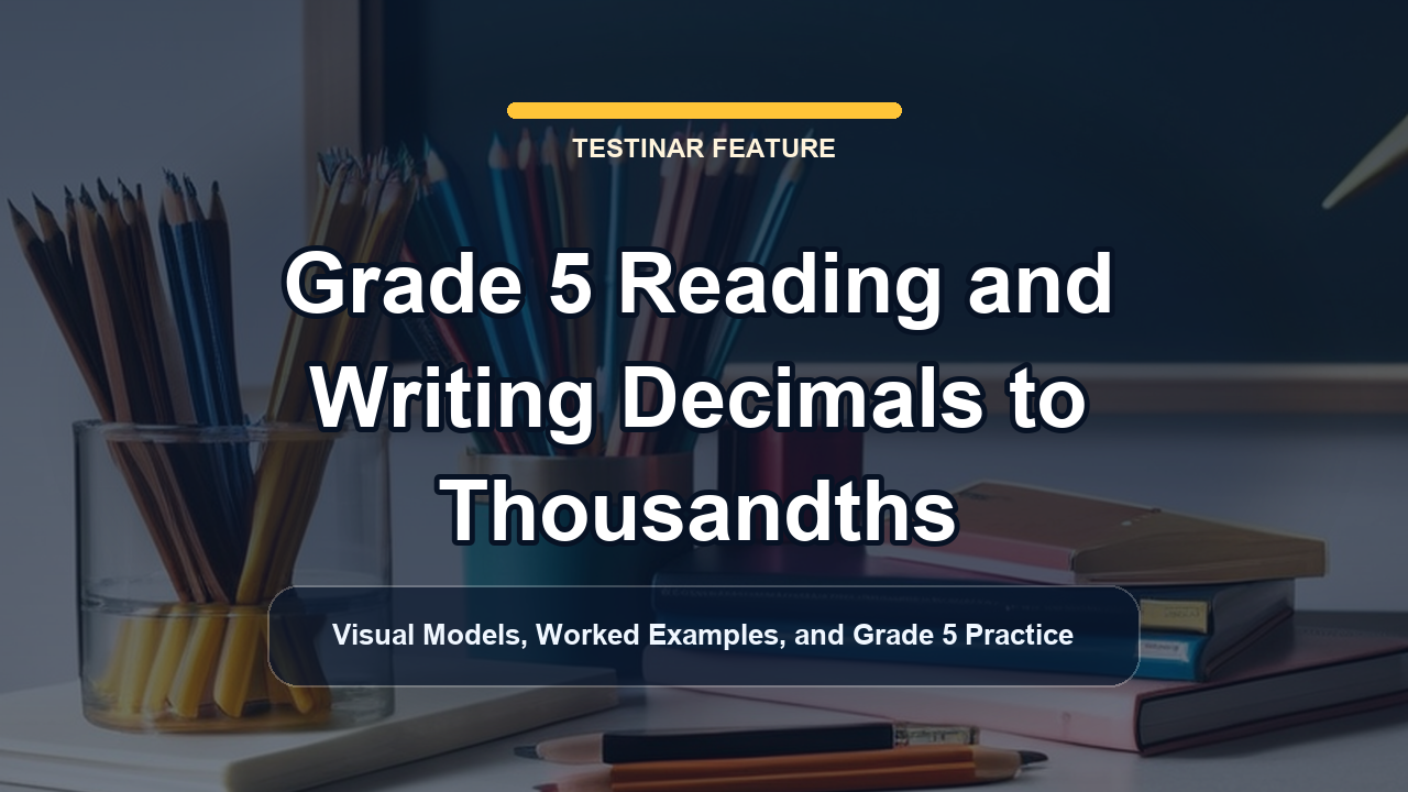 Grade 5 Reading and Writing Decimals to Thousandths