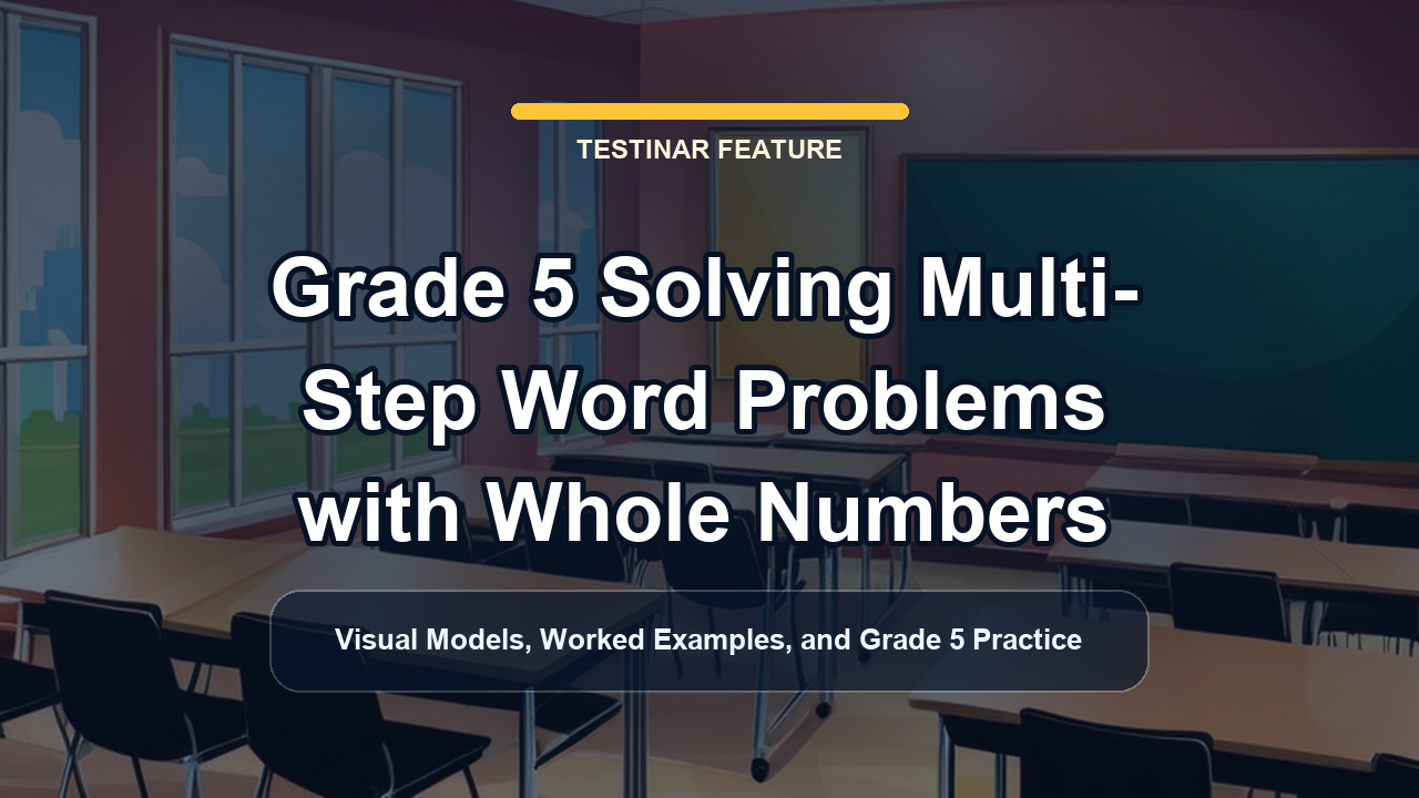 Grade 5 Solving Multi-Step Word Problems with Whole Numbers