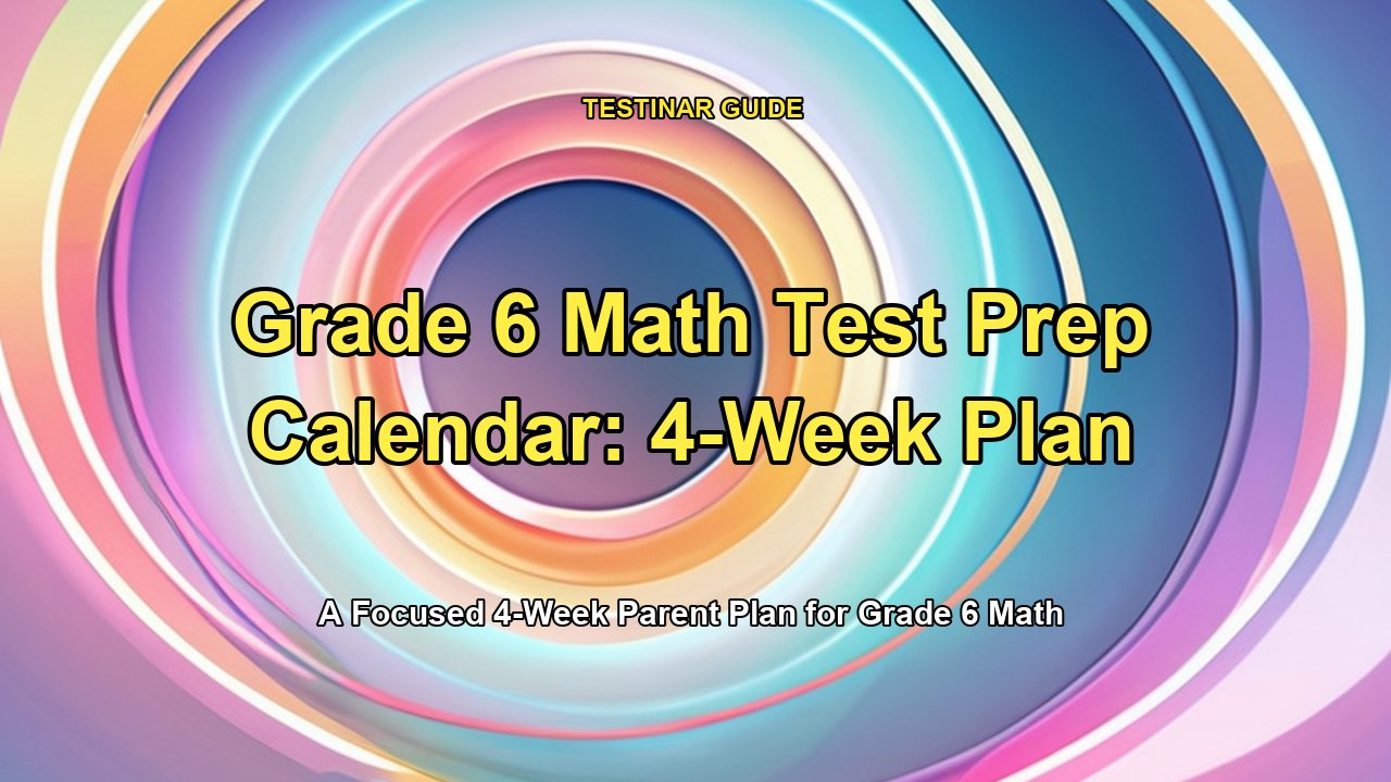 Grade 6 Math Test Prep Calendar: 4-Week Plan
