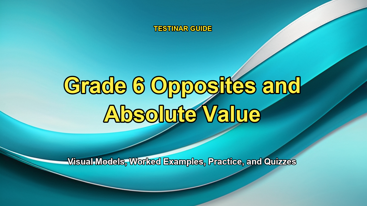 Grade 6 Opposites and Absolute Value