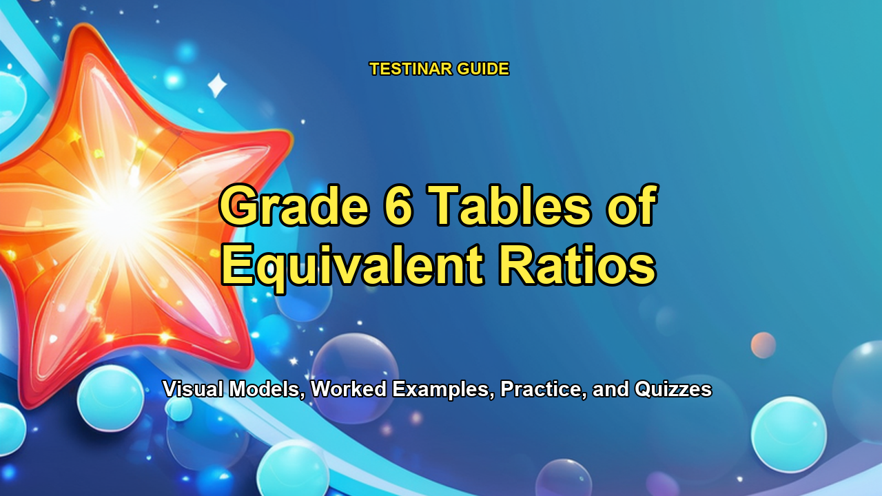 Grade 6 Tables of Equivalent Ratios