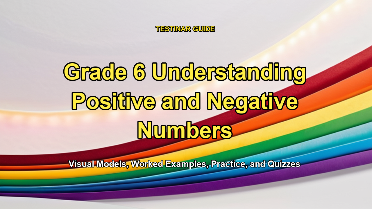 Grade 6 Understanding Positive and Negative Numbers