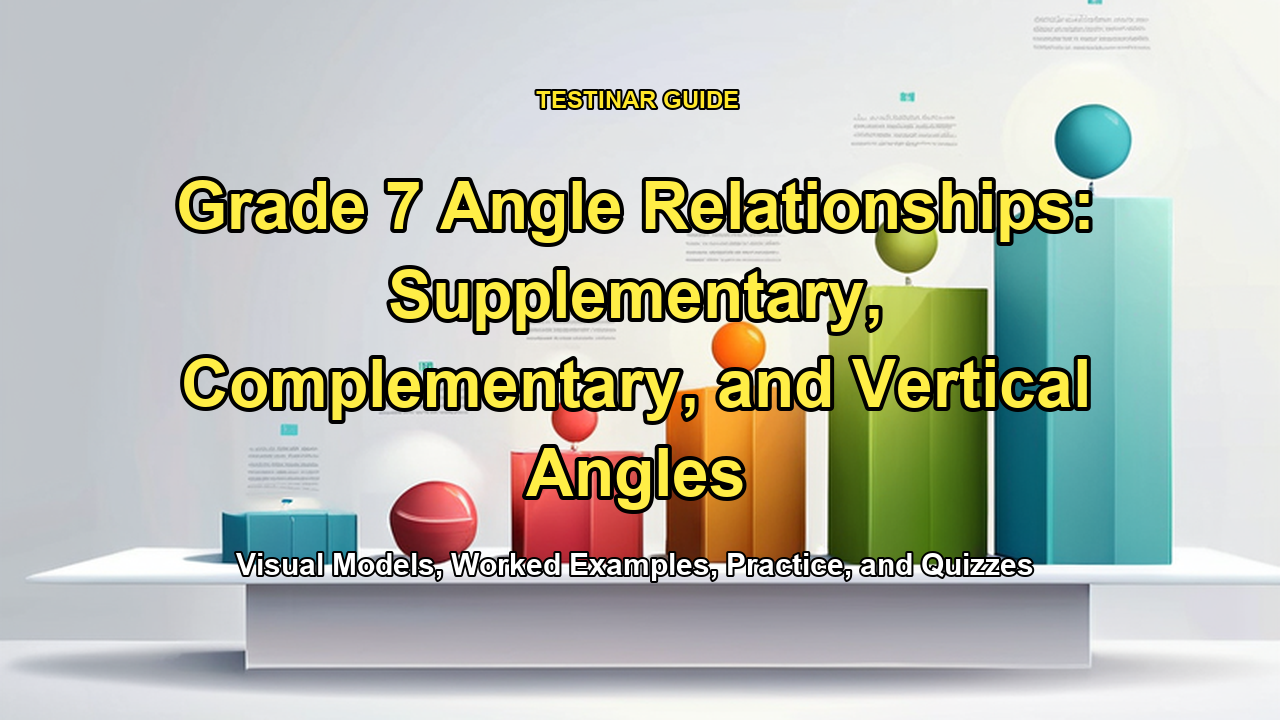 Grade 7 Angle Relationships: Supplementary, Complementary, and Vertical Angles