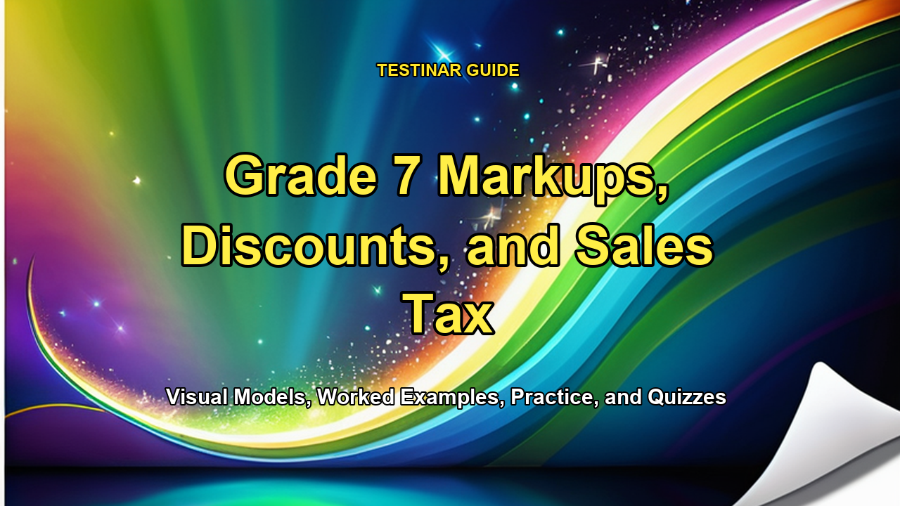 Grade 7 Markups, Discounts, and Sales Tax