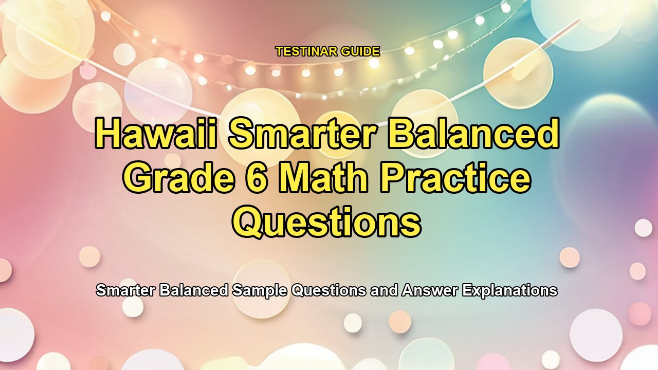 Hawaii Smarter Balanced Grade 6 Math Practice Questions