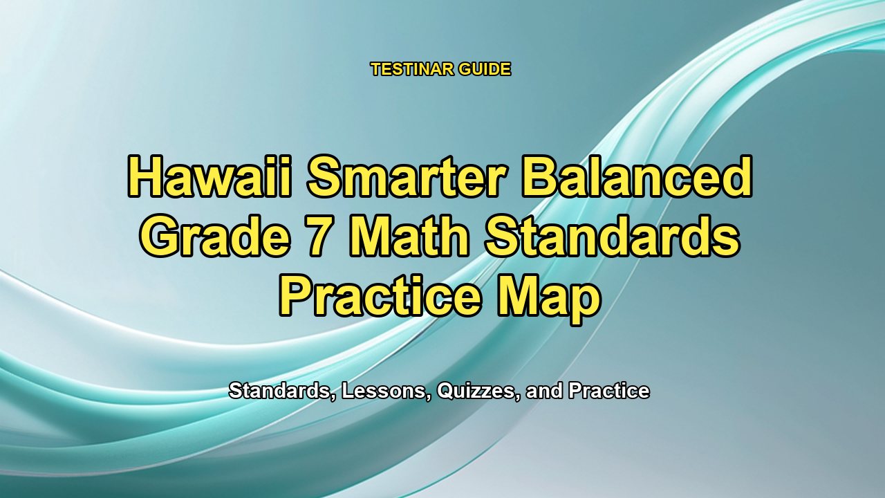 Hawaii Smarter Balanced Grade 7 Math Standards Practice Map