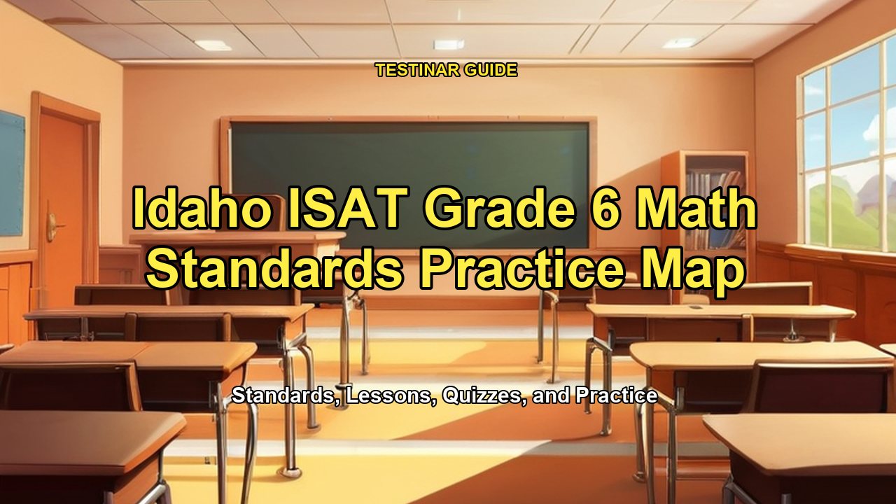 Idaho ISAT Grade 6 Math Standards Practice Map