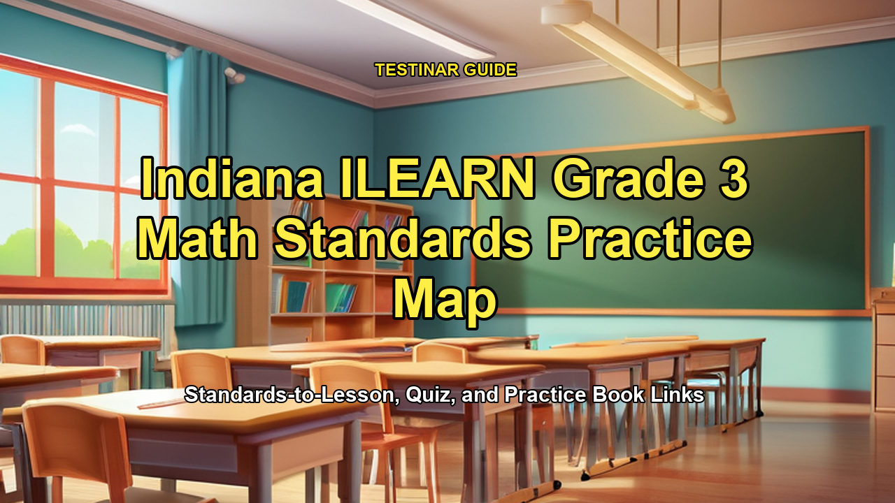 Indiana ILEARN Grade 3 Math Standards Practice Map