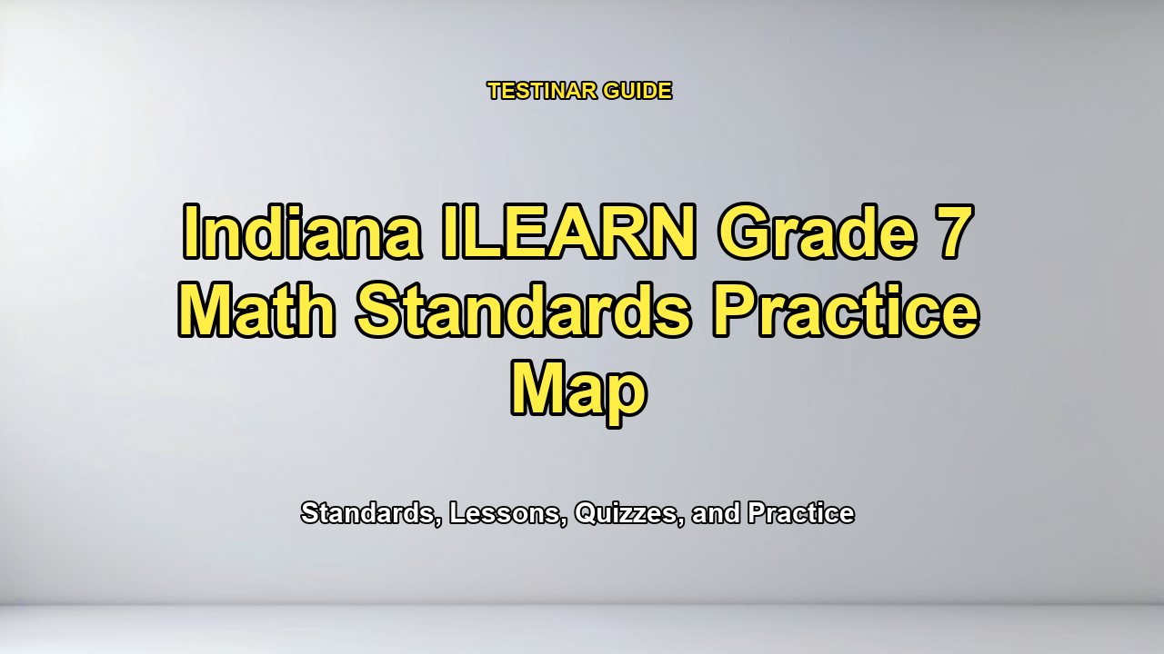 Indiana ILEARN Grade 7 Math Standards Practice Map