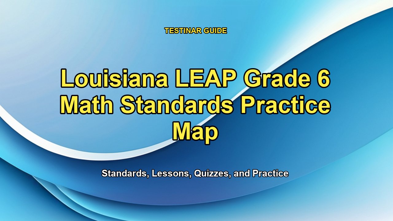 Louisiana LEAP Grade 6 Math Standards Practice Map