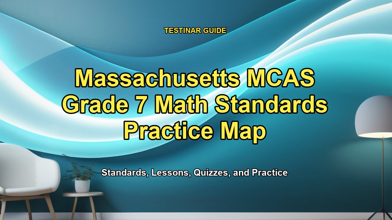 Massachusetts MCAS Grade 7 Math Standards Practice Map