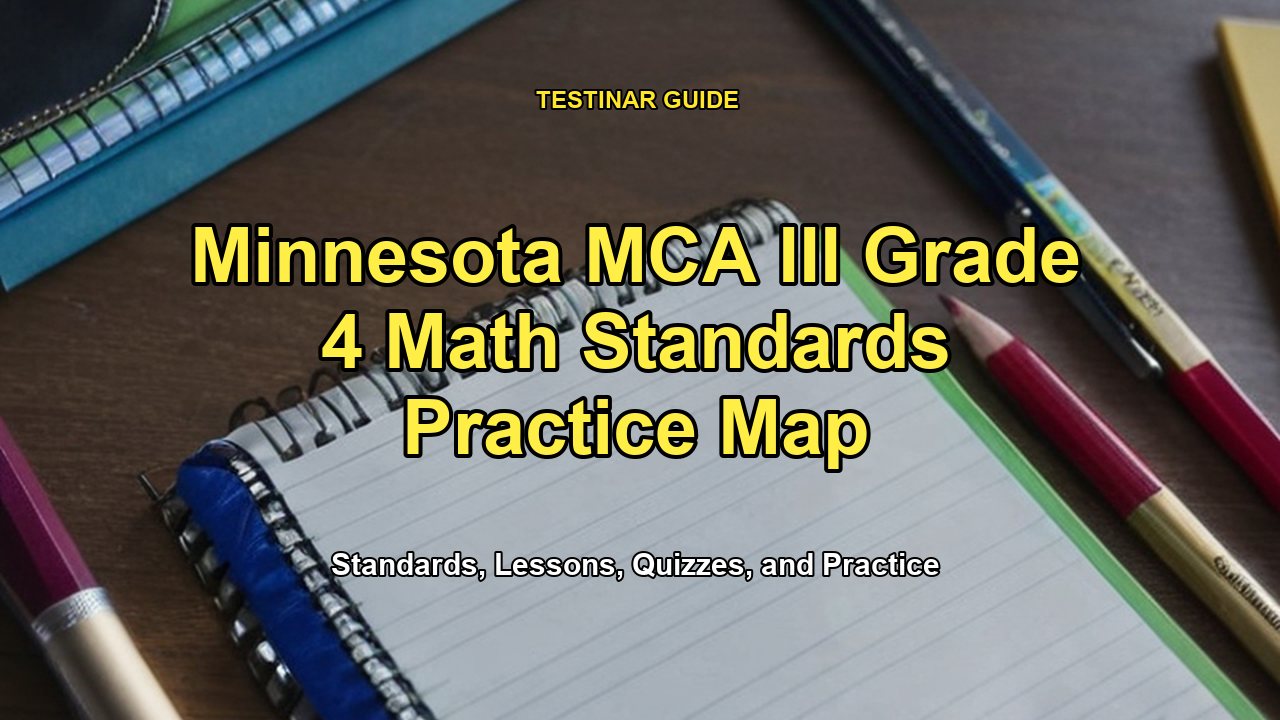 Minnesota MCA III Grade 4 Math Standards Practice Map