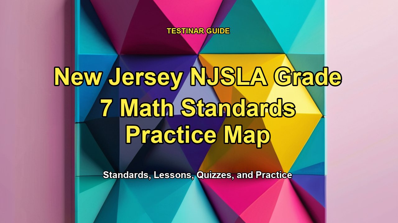 New Jersey NJSLA Grade 7 Math Standards Practice Map