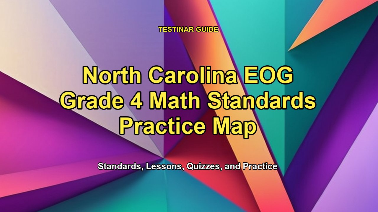 North Carolina EOG Grade 4 Math Standards Practice Map