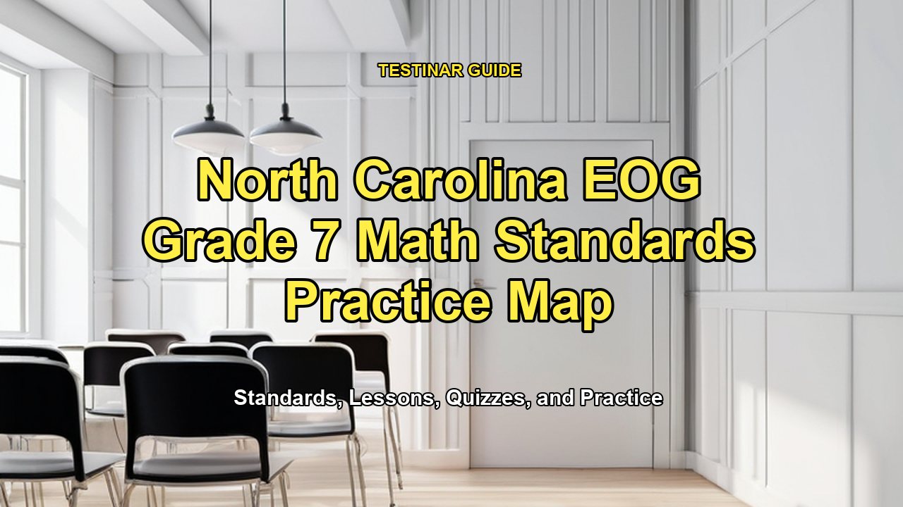 North Carolina EOG Grade 7 Math Standards Practice Map
