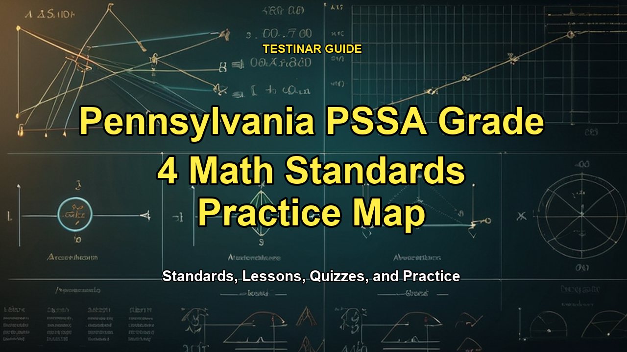 Pennsylvania PSSA Grade 4 Math Standards Practice Map