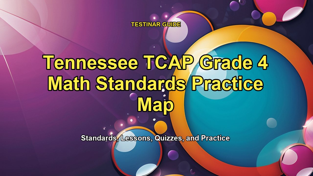 Tennessee TCAP Grade 4 Math Standards Practice Map