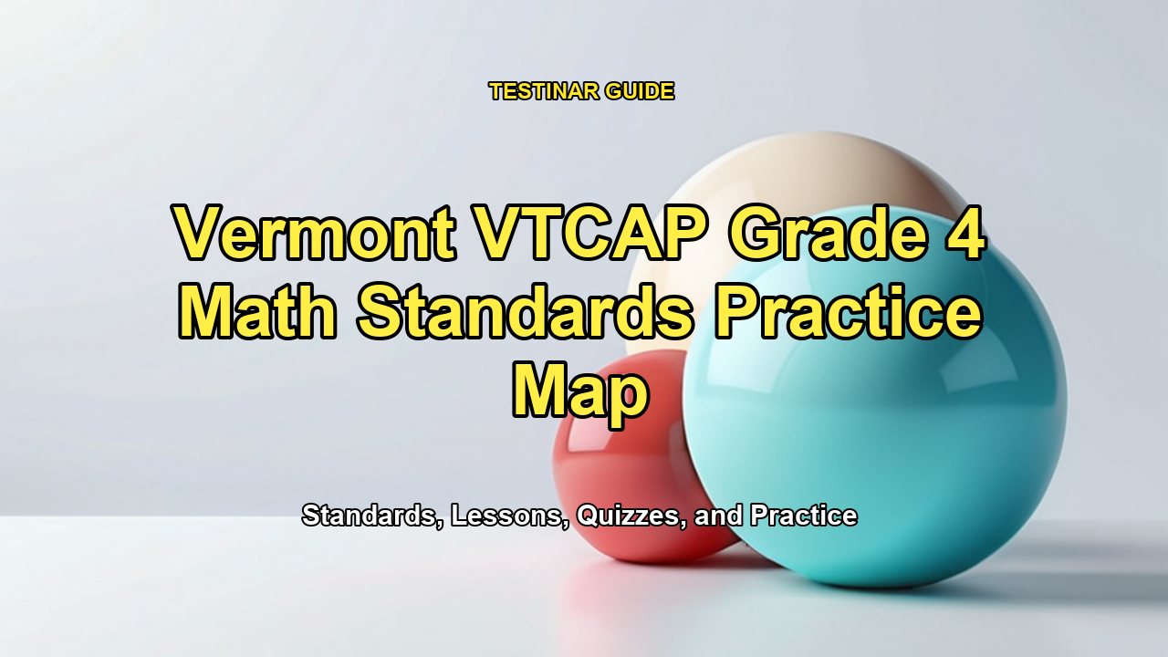 Vermont VTCAP Grade 4 Math Standards Practice Map