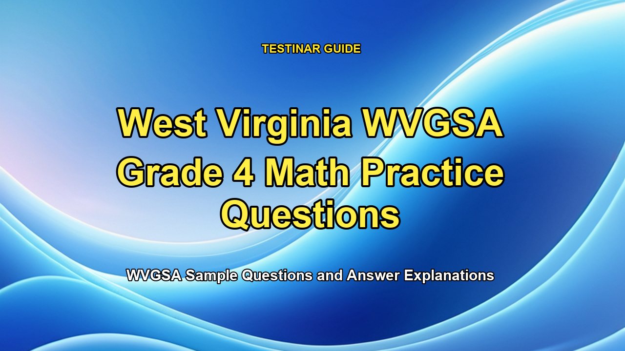 West Virginia WVGSA Grade 4 Math Practice Questions