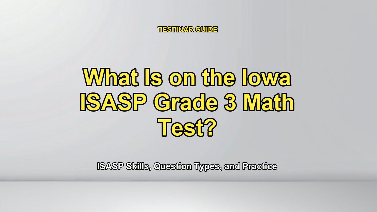 What Is on the Iowa ISASP Grade 3 Math Test?