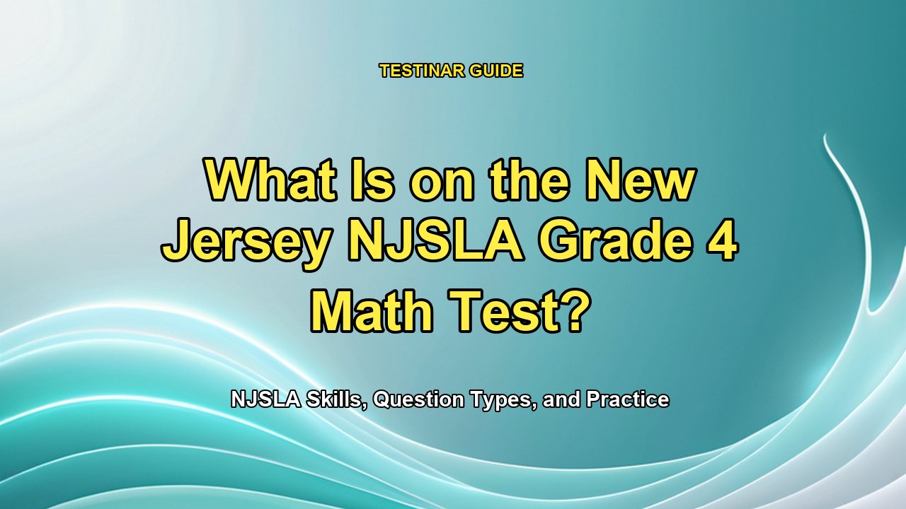 What Is on the New Jersey NJSLA Grade 4 Math Test?