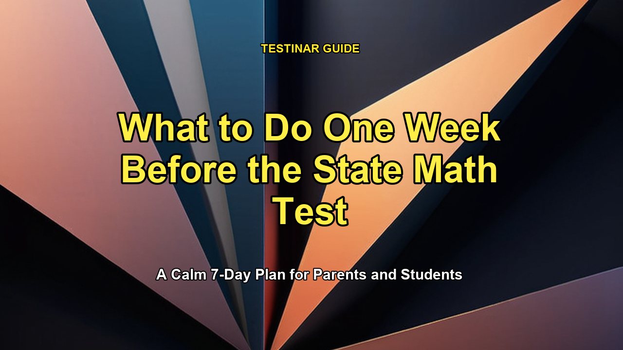 What to Do One Week Before the State Math Test