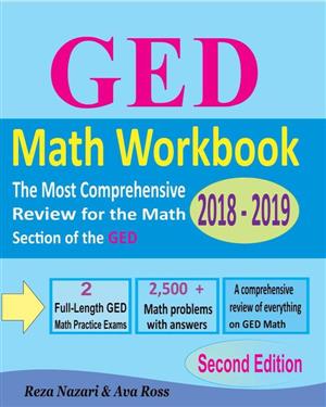 GED Math Workbook 2018 2019 Second Edition