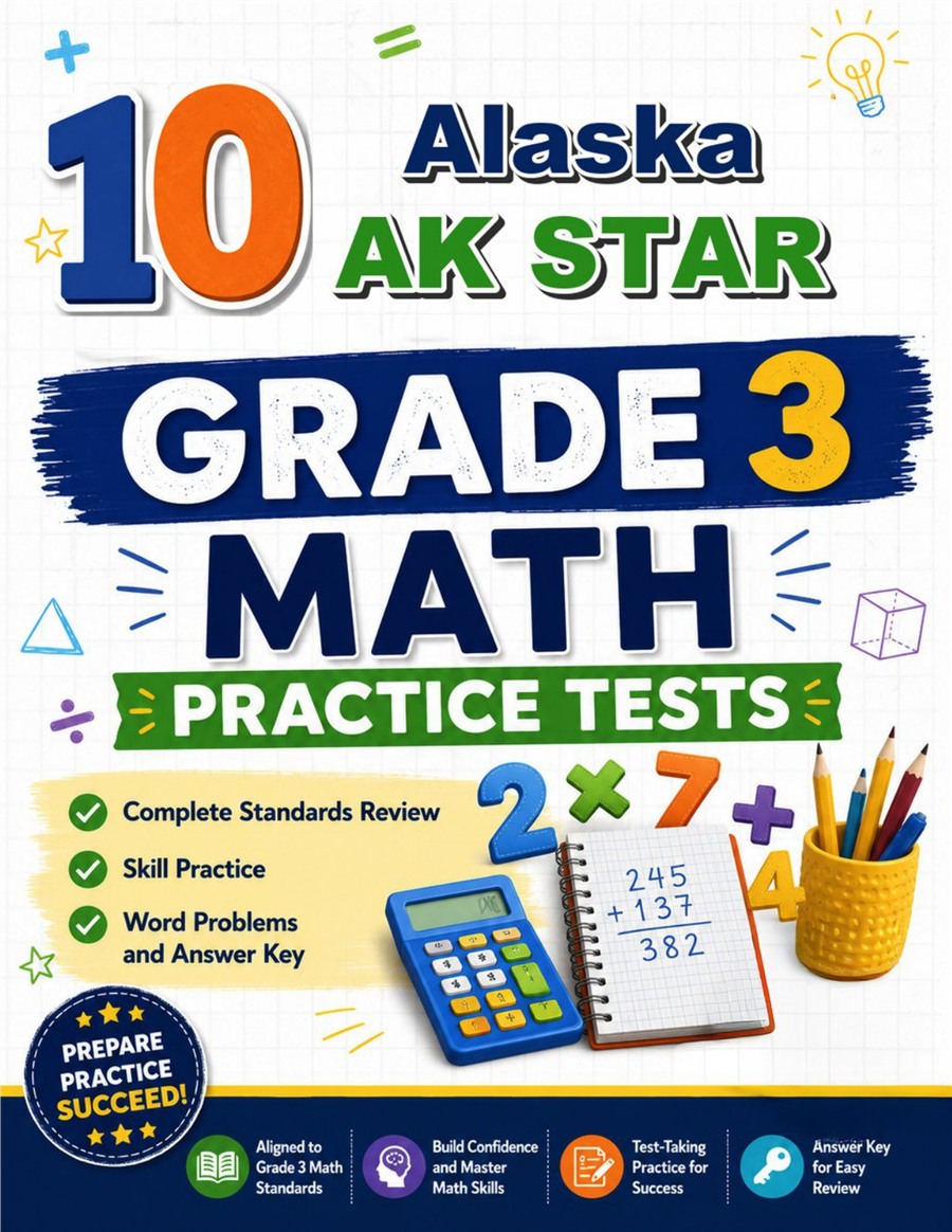 10 Alaska AK STAR Grade 3 Math Practice Tests