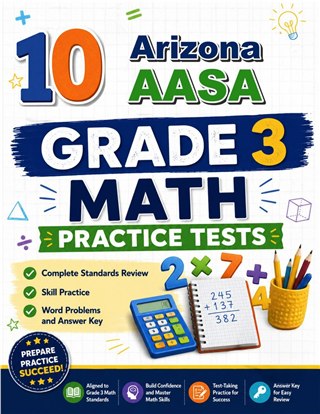 10 Arizona AASA Grade 3 Math Practice Tests