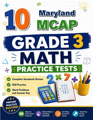 10 Maryland MCAP Grade 3 Math Practice Tests
