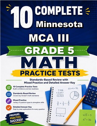 10 Minnesota MCA III Grade 5 Math Practice Tests