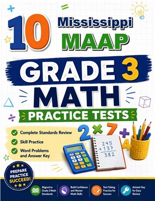 10 Mississippi MAAP Grade 3 Math Practice Tests