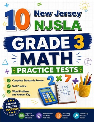 10 New Jersey NJSLA Grade 3 Math Practice Tests