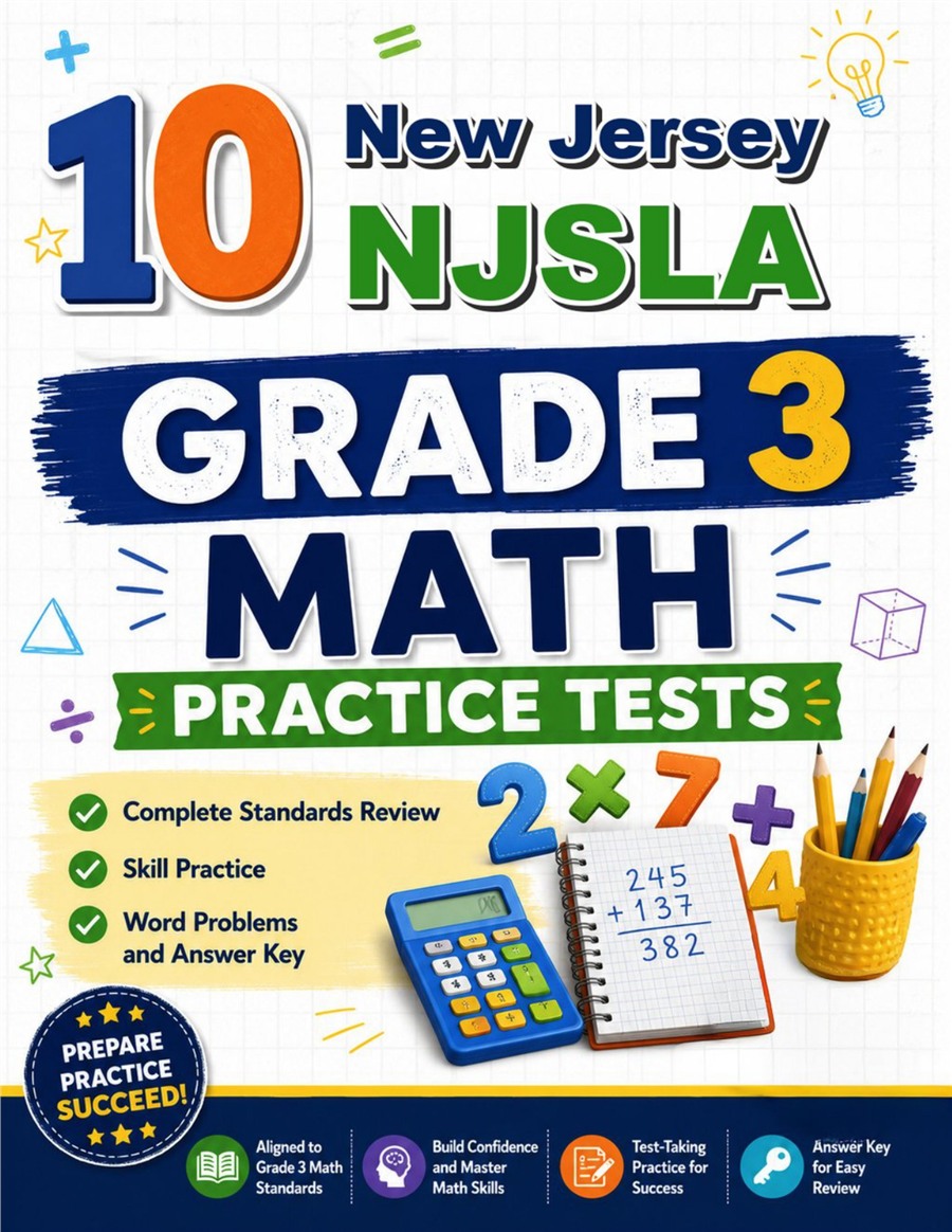 10 New Jersey NJSLA Grade 3 Math Practice Tests
