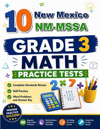 10 New Mexico NM MSSA Grade 3 Math Practice Tests