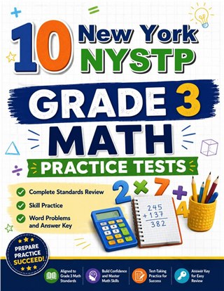 10 New York NYSTP Grade 3 Math Practice Tests