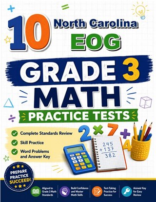 10 North Carolina EOG Grade 3 Math Practice Tests